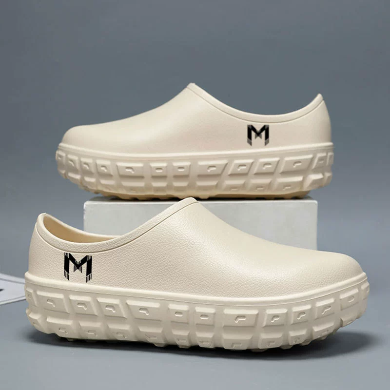 Модные ножки Низкоуровневая водонепроницаемая маслостойкая обувь шеф-повара внешней торговли большие размеры мужские и женские дождевые туфли тапочки на открытом воздухе садовник обувь по страхованию труда