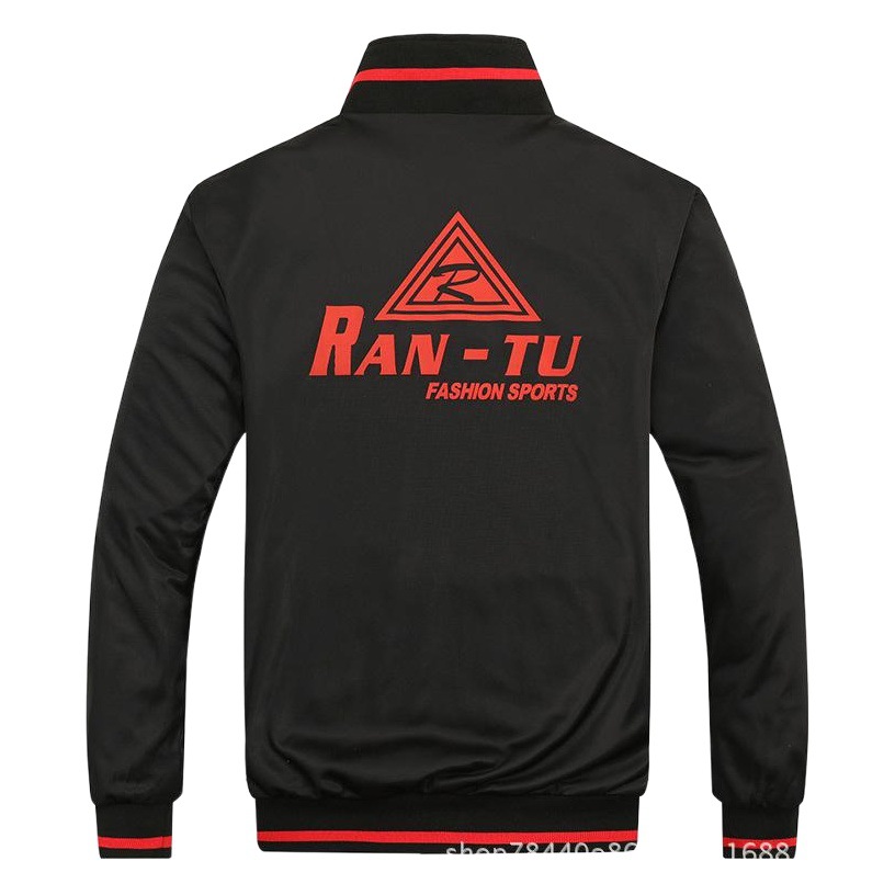 Rojo boda rojo ropa chaqueta deportiva de los hombres primavera y otoño casual delgada chaqueta de cuello de soporte de doble cara ropa de estilo coreano