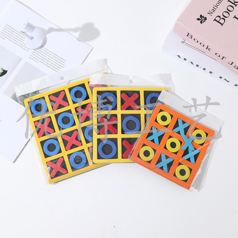 Manufacturer's Popular Children's Eva Tic-Tac-Toe Educational Tabletop Game, Parent-Child Interactive Circle-Cross Game, Early Education Toy