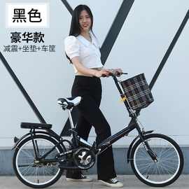 折叠自行车成年人免安装女免充气20寸22寸青少年中学生轻便车减震