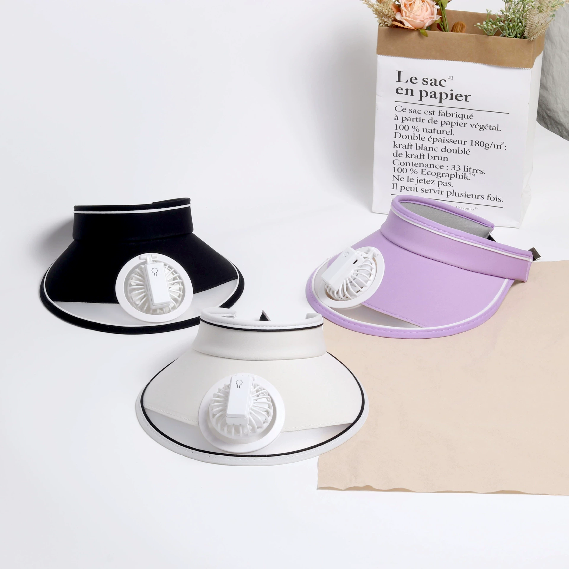 Summer air fan, children's cap charging for men and women, sun protection cream, travel sun hat solar-powered