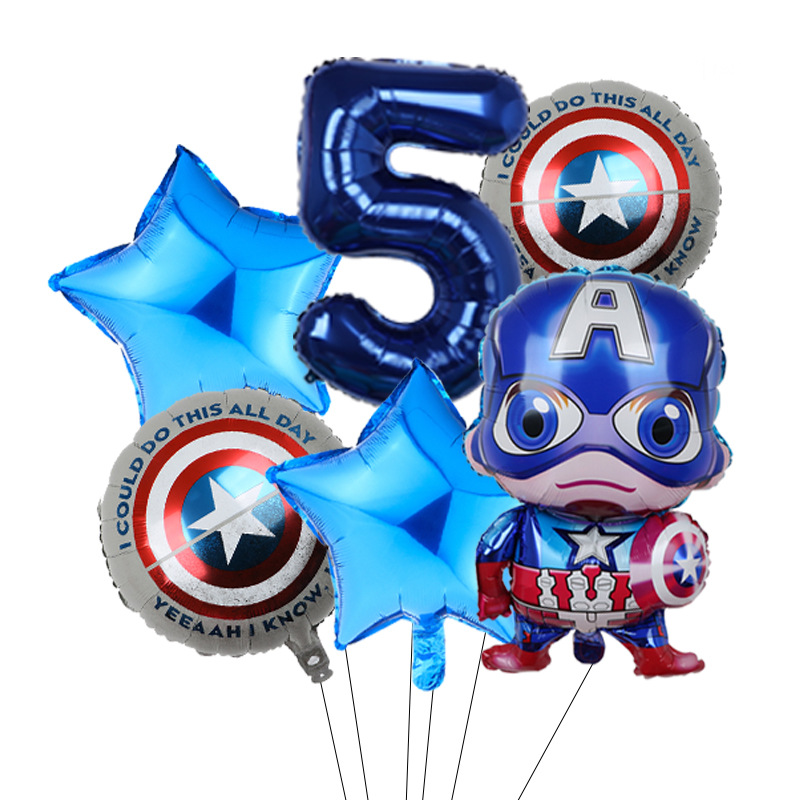 Cross-border Avengers Marvel héroe Spider-Man Hulk Capitán América redondo de aluminio de la película Globo Traje