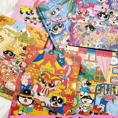飛天小女警高顔値硬殻彩色ノートA5学生かわいい帳簿内ページプリント手描き