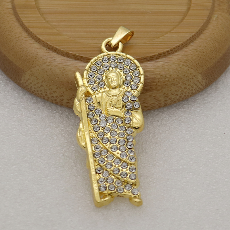 1 Piece Alloy Zircon Human Pendant display picture 9