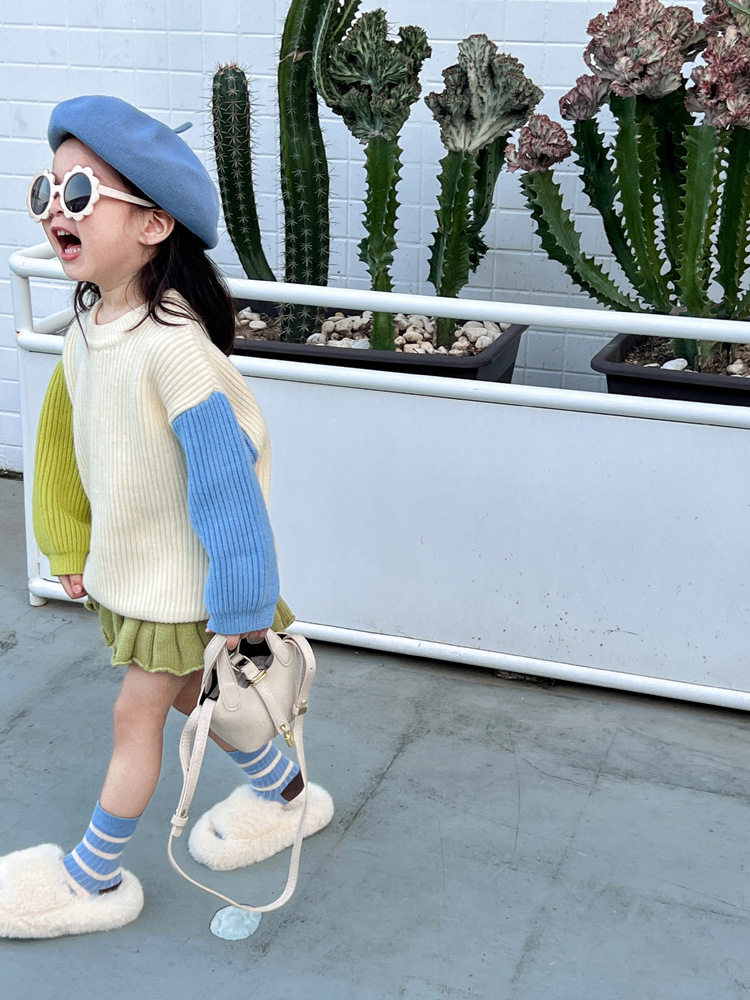 Sügis- ja talvehooaeg Euroopa ja Ameerika stiilis mini-laste käeshoitav tõstev nõgusa kujuga köögiviljakorv Crossbody Crossbody kott_voghion.com