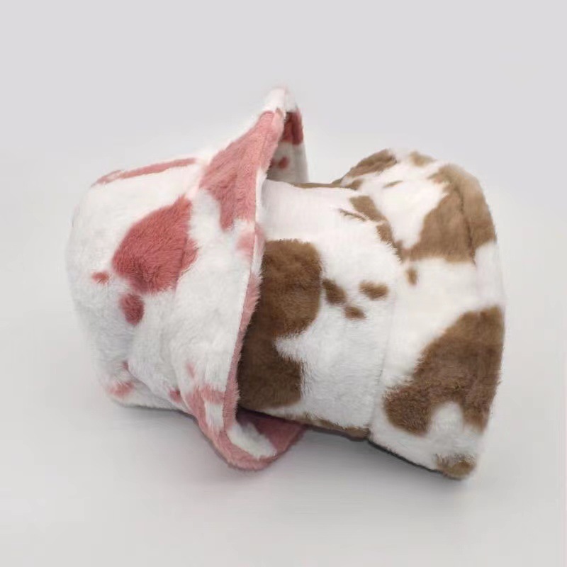 Nytt komönster Fisherman Höst Vinter Plysch Förtjockad Pot Hat Japanskt och koreanskt mode Mångsidig Söt_voghion.com