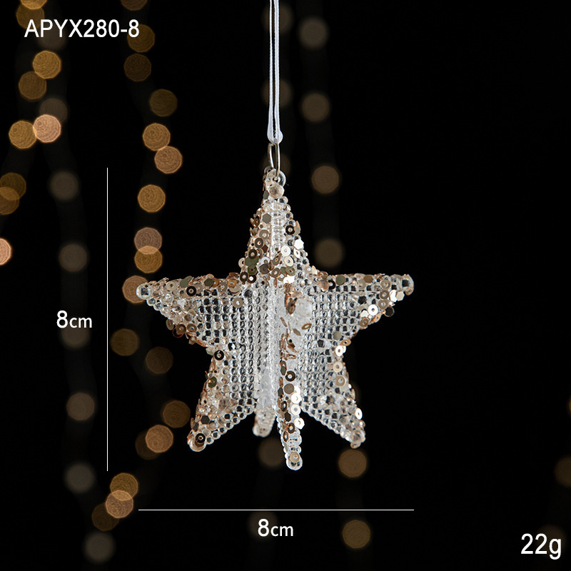 クリスタル質感Swanlaceアクリルキラキラ透明雪クリスマスツリーペンダント鈴装飾品|undefined