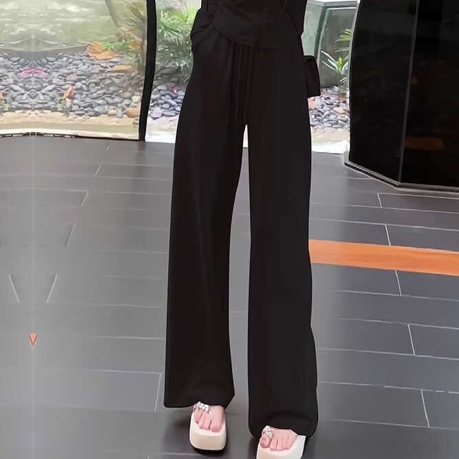 高含棉小个子休闲套装女2025年春秋季新款连帽卫衣阔腿裤两件套潮|undefined