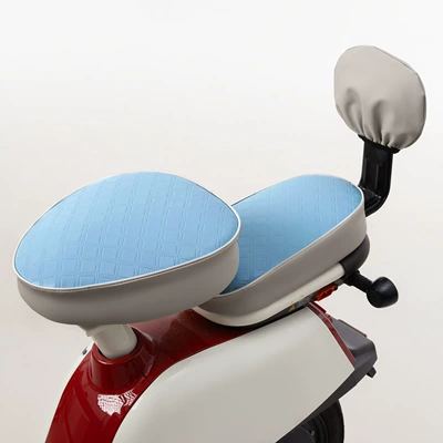 Electric car cushion — Electric Vehicle Seat Cushion Cover Waterproof - light-bluethree-piece-set