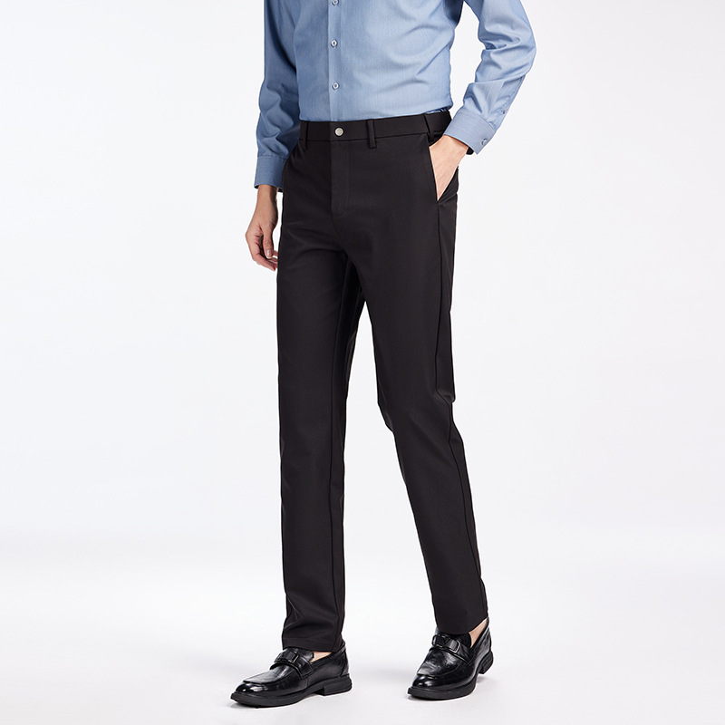 Pantalones casuales de primavera y otoño para hombres primavera nuevos pantalones de negocios de alta gama jóvenes sueltos pantalones rectos y colgantes para hombres image 1