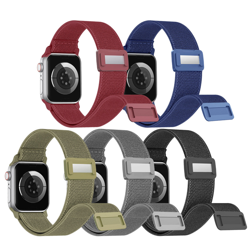 For Apple Watch with Samsung Huawei Google Built-in Magnetic Buckle with 18/20/22MM Loop Strap