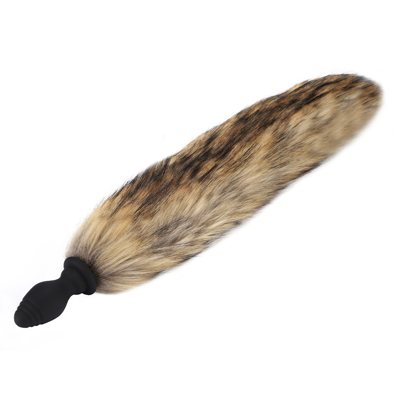 Sexy reemplazable Fox cola de silicona vibración anal plug back corte masturbación SM suministros para adultos entrega al por mayor