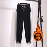 120-350斤大码女装2025冬季新款胖mm加绒休闲宽松显瘦束脚裤，女装休闲裤，变形策服饰