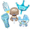 Layout, small cartoon decorations, balloon, feeding bottle, stroller, set, 5 pieces