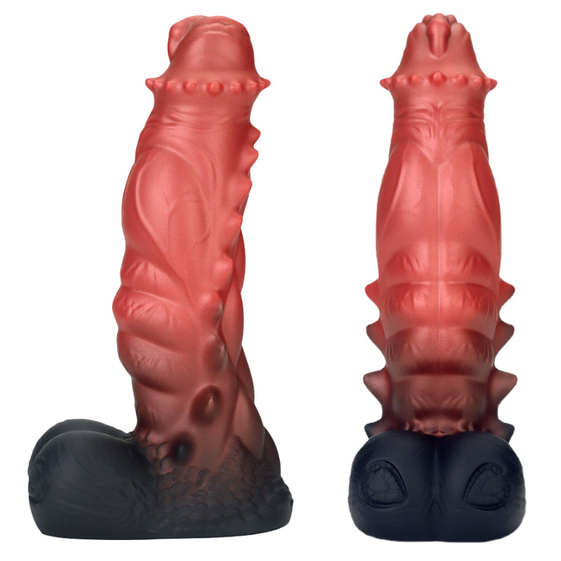 Cross-border hot liquid silicone special-shaped penis for men and…