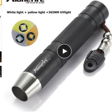 Jade Acero inoxidable fuerte luz linterna blanco amarillo púrpura tres fuente de luz fluorescente polvo Jade ámbar detección e identificación