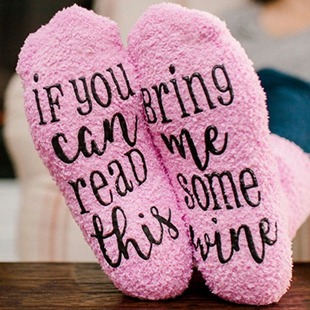 if you can read this cake socks cross-border e-commerce European and American foot letter socks wholesale mid-calf length socks