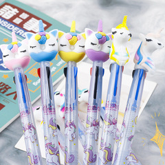 Adorable Unicorn Multicolor Pen with Three Colors, Smooth Writing, Cute Cartoon Creative Design, Children's Stationery