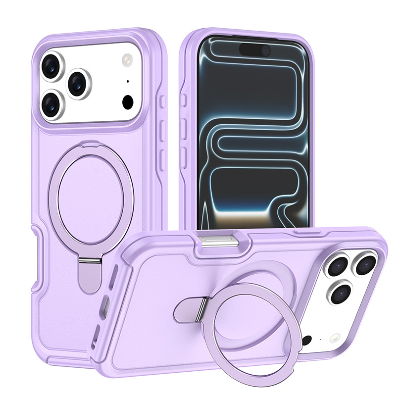 Comercio electrónico transfronterizo entre Europa y Estados Unidos aplicable al iPhone 17 Pro max Armor de guerra raqueta de cola redonda soporte de caso de teléfono móvil