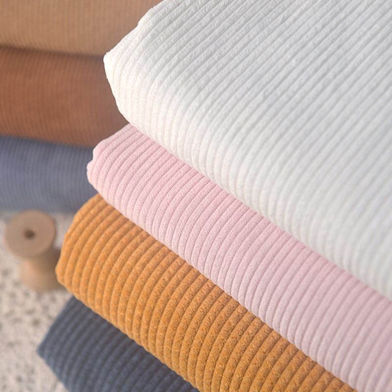 Pinstripes Thickeneded Corduroy Fabric Jacket Short Skirt Pants Shirt Hat Vest Clothing Fabric