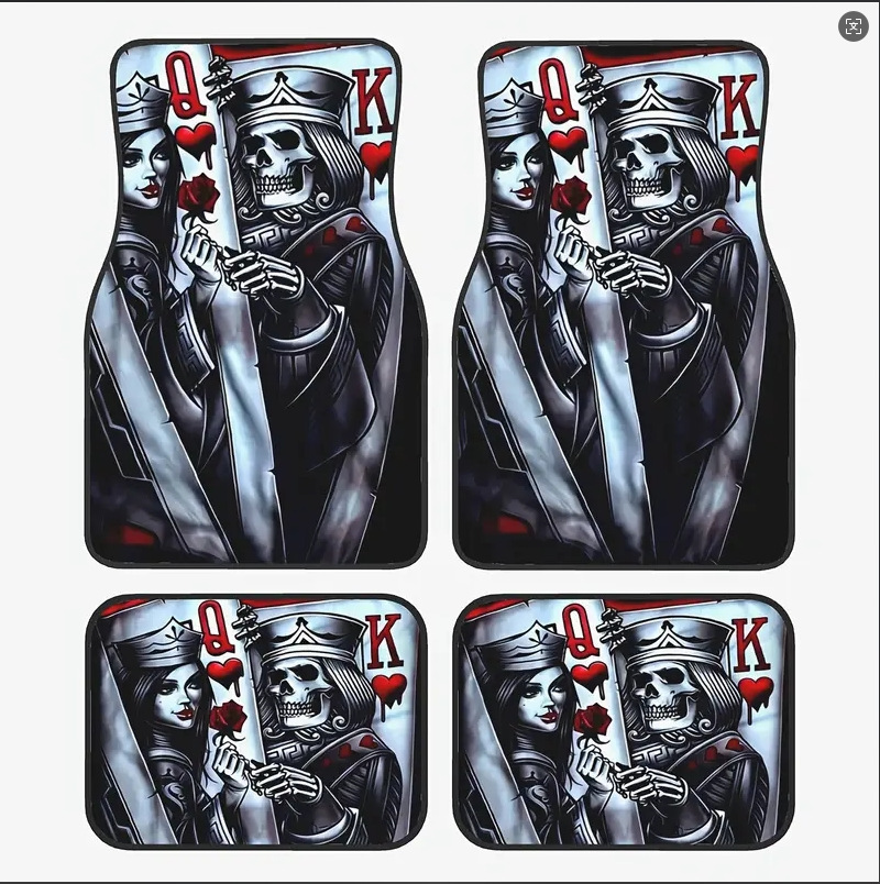 Temu's Best-Selling Halloween Car Floor Mats, High-End Four-Piece Set, Universal Special-Purpose Mats, Cross-Border Dropshipping Foot Mats