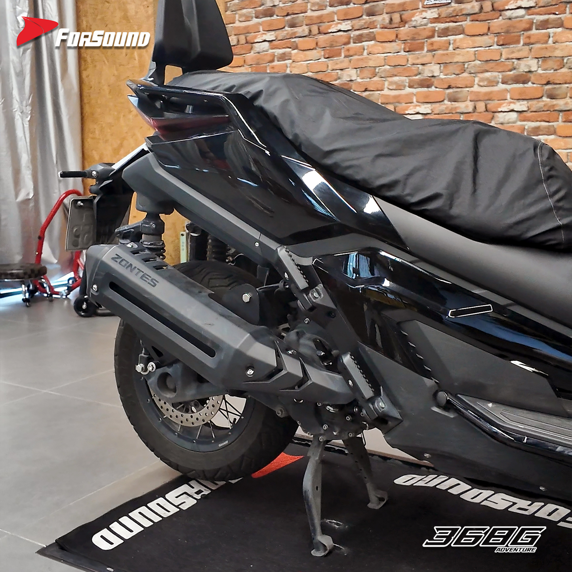 Suitable for the modified motorcycle model Shengshi 368G/E/K26, original factory appearance exhaust pipe tail section, direct connection without damage