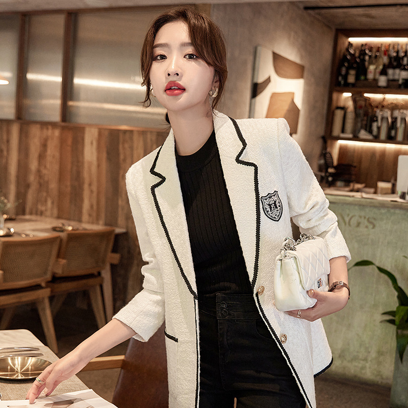 Trendy Plaid Blazer 2022 New Slim Fit Fashionable Little Style Elegant Goddess Casual Versatile Jacket_ecoleips.com