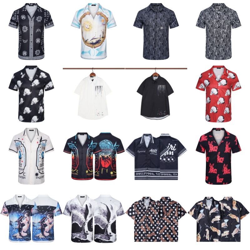 Men's Shirts Export Cross-Border Wholesale Summer Trendy Brand Amiri Full-Body Camouflage Print Men's Short-Sleeved Shirt T-Shirt Men's Shirts Export Cross-Border Wholesale Summer Trendy Brand Amiri Full-Body Camouflage Print Men's Short-Sleeved Shirt T-Shirt