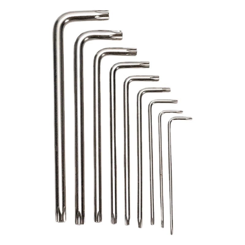 Обычный шестигранный ключ средней длины с подкладкой в форме звезды в форме риса T10-T25T30 Противоугонный шестигранный ключ в форме цветка с двойным отверстием