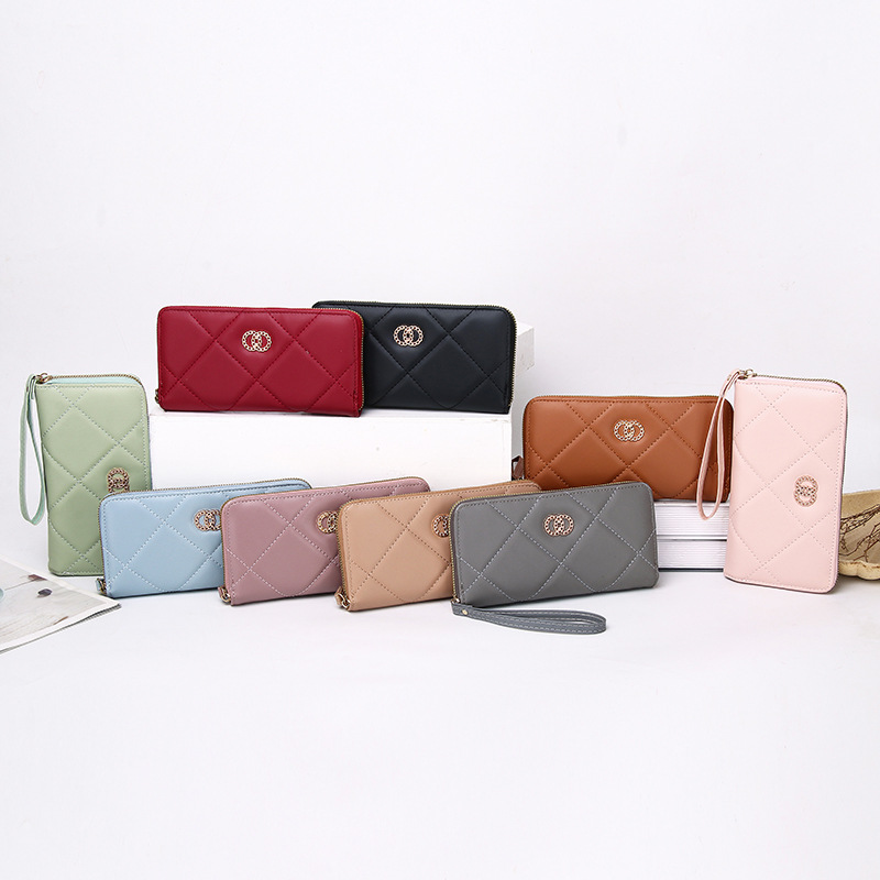 2025 nueva versión coreana de la billetera larga de moda de la billetera de gran tamaño bolsas de mano con cremallera fábrica de origen