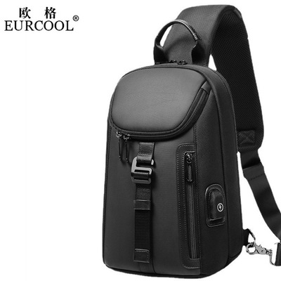 2021 new pattern man Chest pack Manufactor sale Flocking cloth The single shoulder bag leisure time Trend Inclined shoulder bag One piece On behalf of