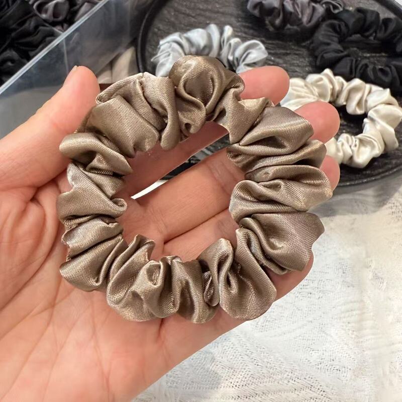 新款纯色缎面大肠圈韩式高级感小肠发圈成人气质感发绳头绳发饰|undefined