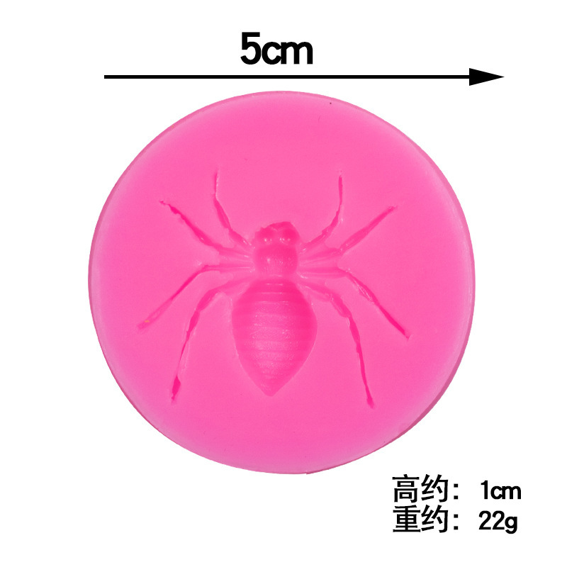 Insecto artificial molde de silicona abeja araña arcilla epoxi cerámica suave decoración para hornear fondant chocolate