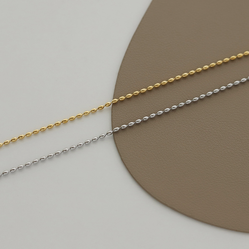 Simple Style Solid Color Titanium Steel Necklace 1 Piece