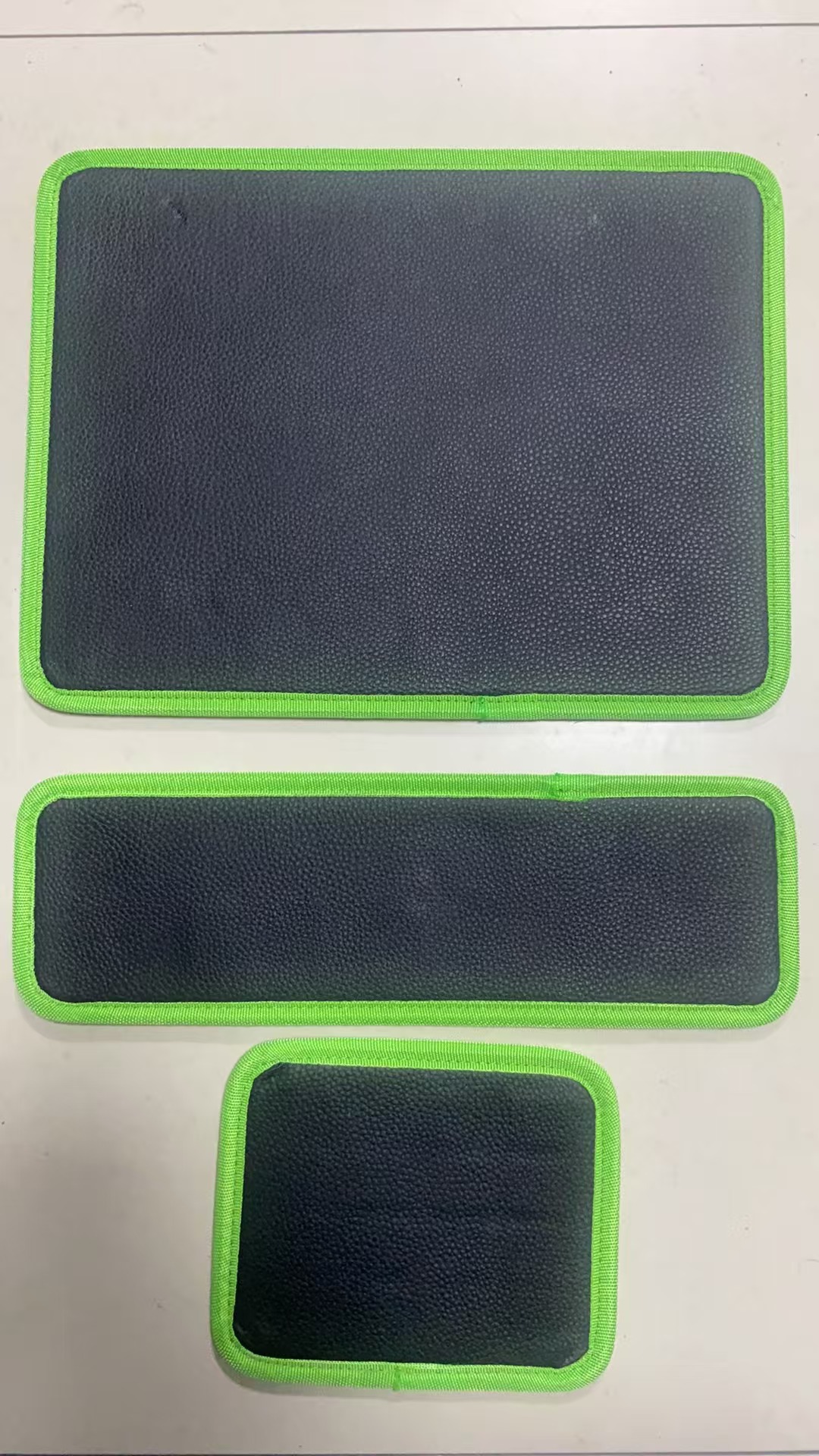 Juego de 3 piezas de tablero de cuero verde