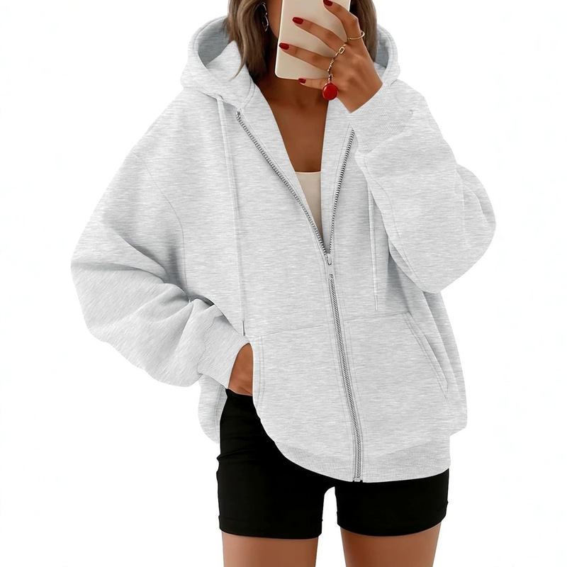 European and American Cross-Border Foreign Trade Amazon Fashion Queen Women's Oversized Zip-Up Hoodie Y2K Autumn Sweatshirt European and American Cross-Border Foreign Trade Amazon Fashion Queen Women's Oversized Zip-Up Hoodie Y2K Autumn Sweatshirt