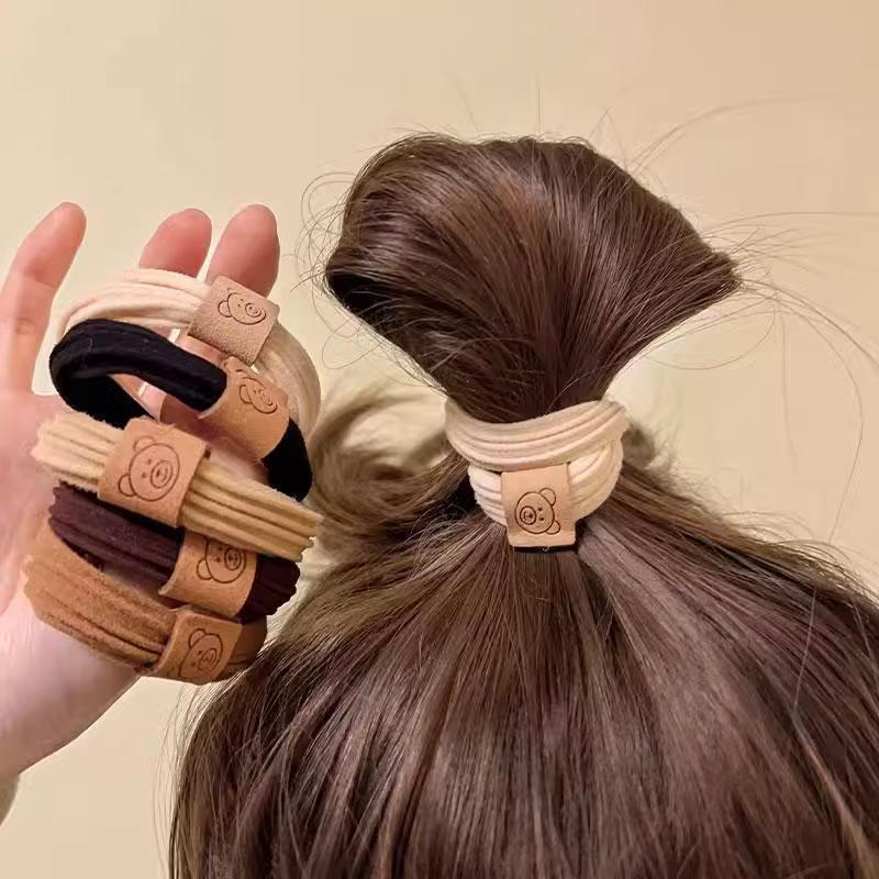 Bear Headband Rubber Band Simple High Elastic Headband Hair Durable Towel Ring Seamless Hair Rope Hair Accessories