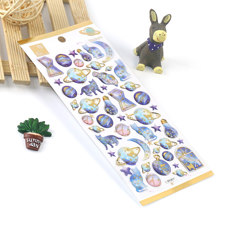 Suministro directo de fábrica japonés y coreano dorado fresco cristal epoxi pegatinas teléfono móvil pegatinas diario decorativo chica corazón mano cuenta pegatinas