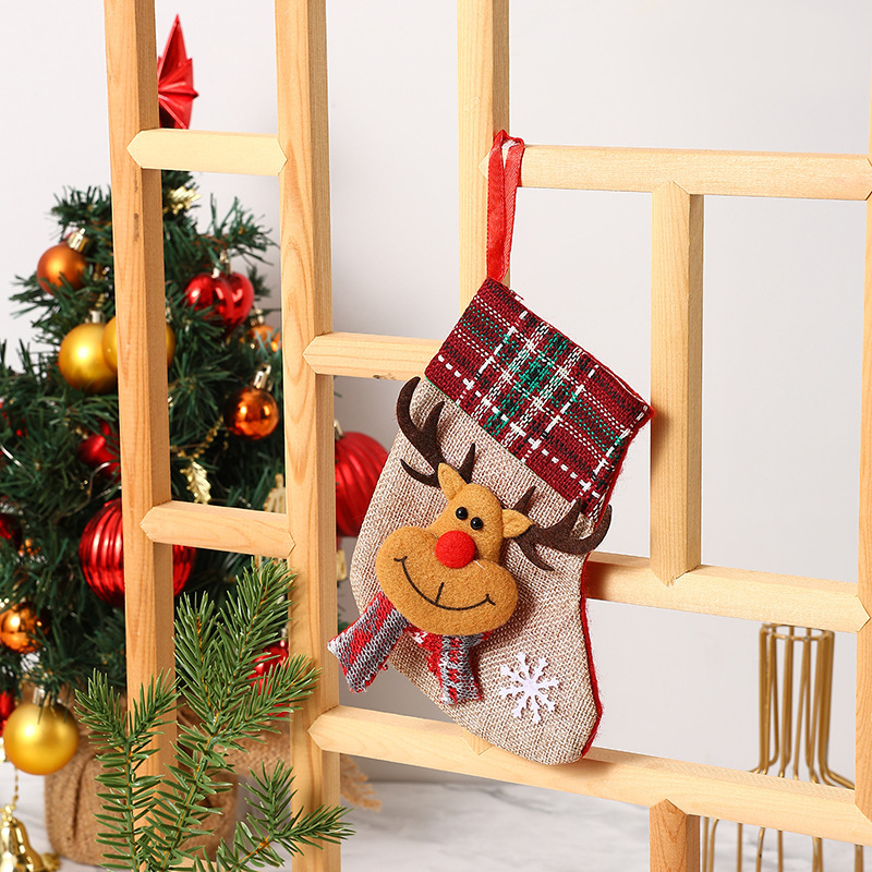 新しいクリスマス装飾用品サンタクロース靴下クリスマスツリーペンダントクリスマス靴下プレゼント袋クリスマスバッグ|undefined