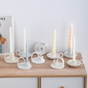 Shumen Ins Creative Simple Ceramic Nordic Decorative Candle Holder Aromatherapy Candle Holder Living Room Entrance Ornaments