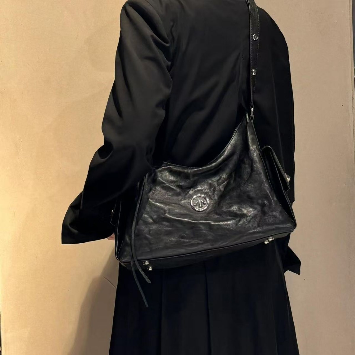 GROT Toast Hobo Commuting Retro Simple Designer Versatile High End Large Capacity Underarm Shoulder Crossbody Soft Bag_voghion.com