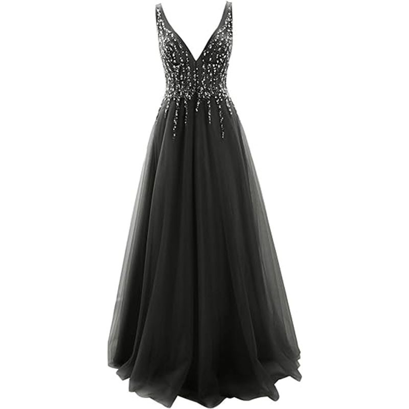 Evening Dress 2026 New Style Ball Gown Deep V-Neck Sheer Long Formal Evening Dress Bride Wedding Spring Season