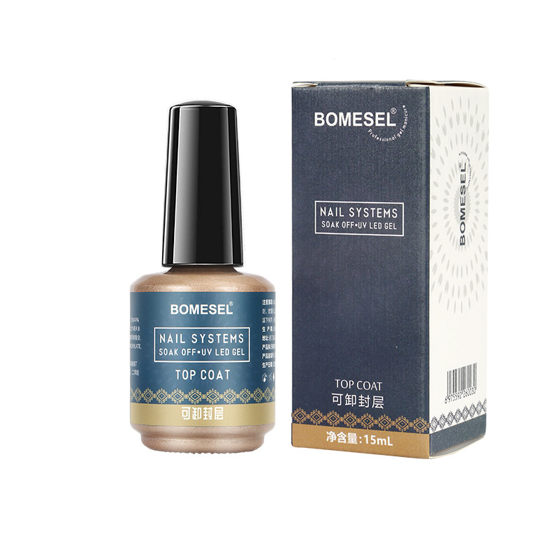 Capa de sellado de aceite brillante de larga duración pegamento base de esmalte de uñas pegamento base de pegamento funcional capa de sellado esmerilado manicura base extraíble pegamento agente de unión