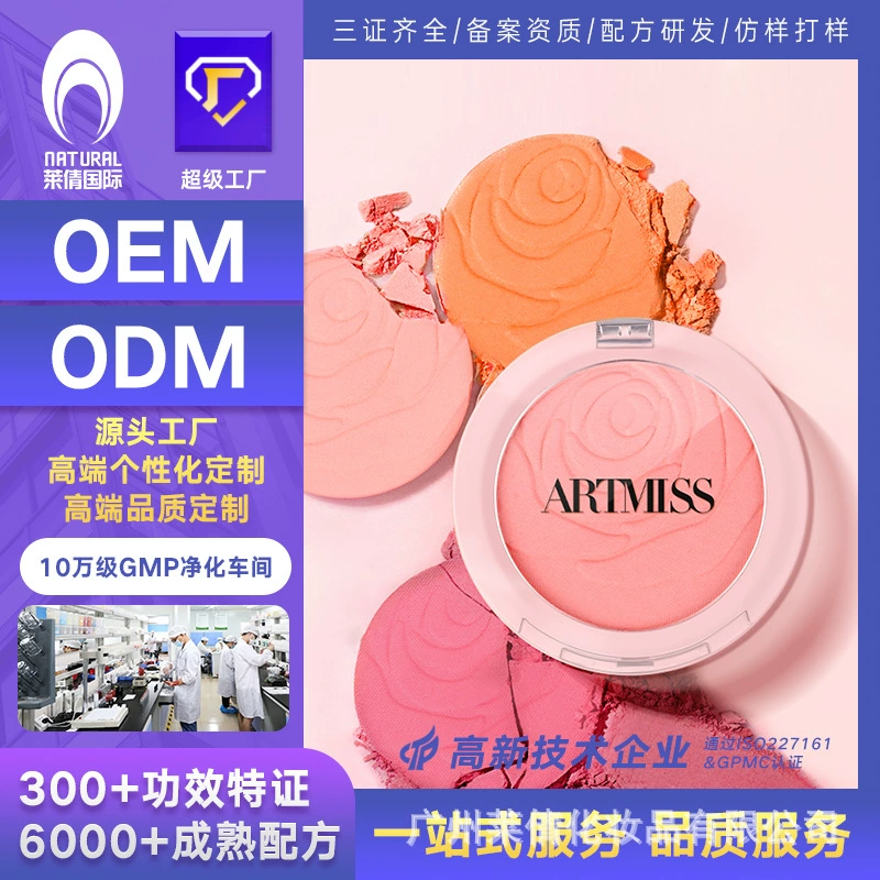Румяна с узором, индивидуальная пудра, натуральный и нежный нюдовый макияж, румяна OEM/ODM, завод-производитель, OEM-обработка