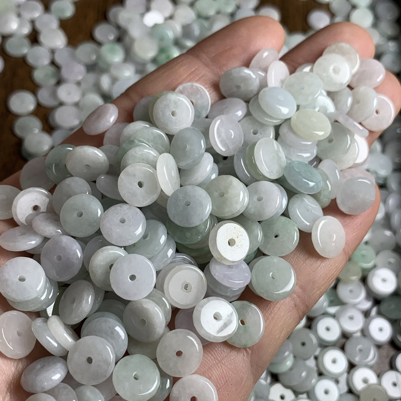 Natural Burmese Jade DIY Jewelry Craft Accessories, Jade A-Grade Small Jade Buttons, Loose Beads, 9mm Buttons Wholesale Natural Burmese Jade DIY Jewelry Craft Accessories, Jade A-Grade Small Jade Buttons, Loose Beads, 9mm Buttons Wholesale
