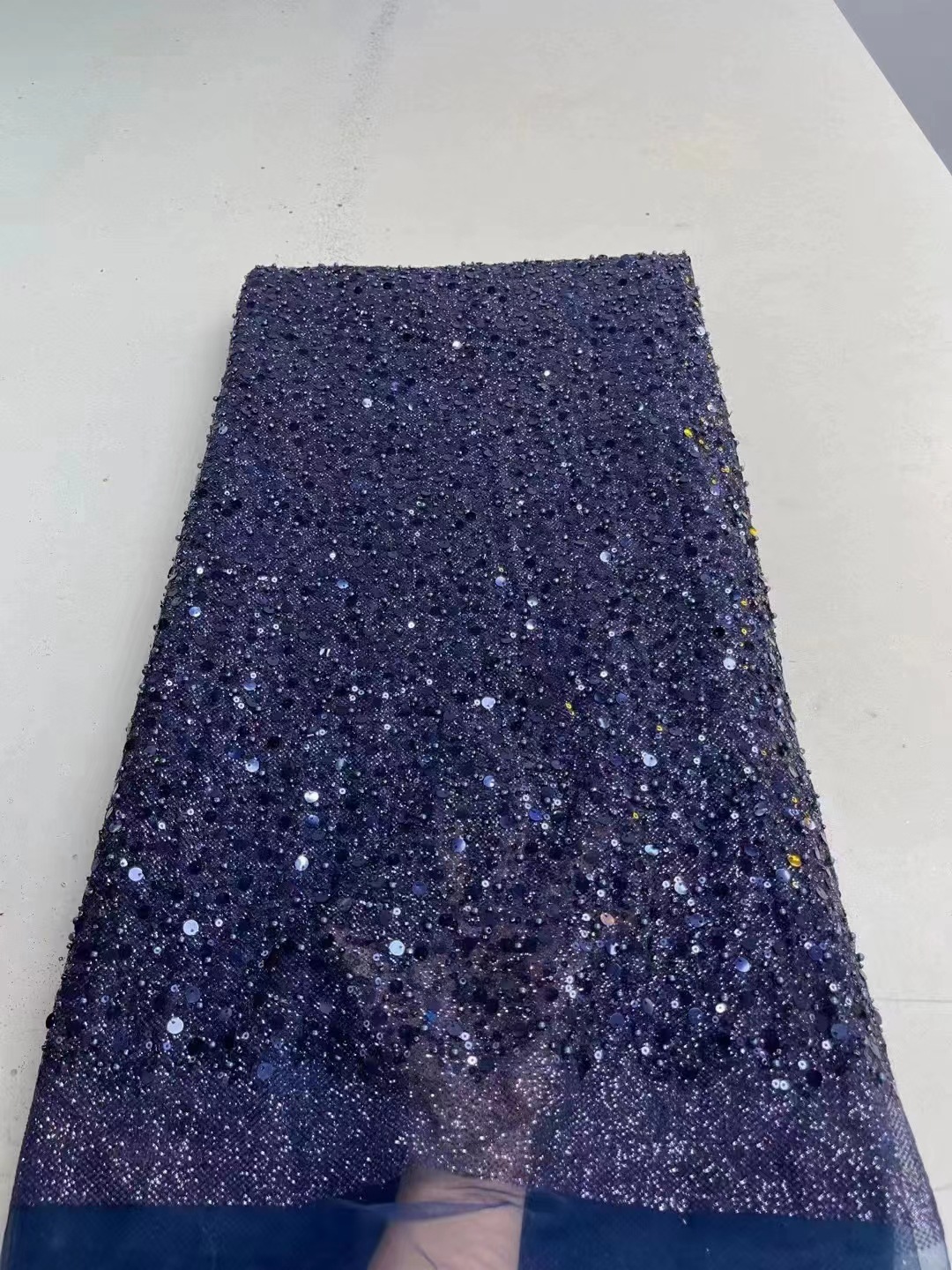 En stock 3mm cuentas de oro lentejuelas tela vestido de boda bolsa de ropa para niños cheongsam moda DIY tela JX2638