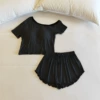 3378.2# Dark Gray (Fixed Chest Pad) Short Sleeves + Shorts