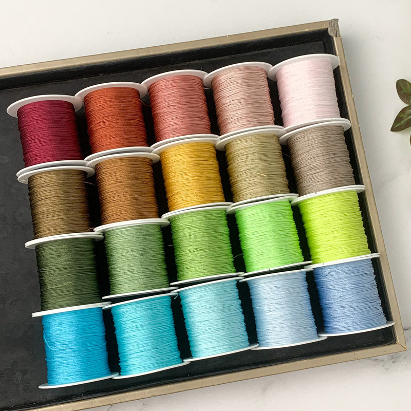 No. 71 Jade Thread 0.4mm Braided Rope Thread Ultra-Fine Beading Thread Braided Ring Thread Special Thread for Millet Beads Hand-Woven Thread