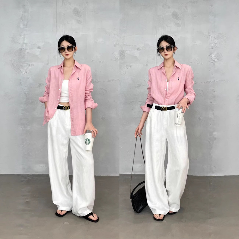 Zhiyu Multi-Color Embroidered Linen Shirt with Old Money Style, Versatile and Stylish, Sun-Protective Long-Sleeve T-Shirt for Women in Summer