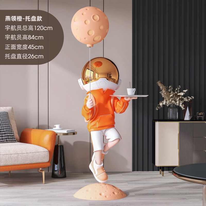 大型宇宙飛行士のリビングルームの装飾品、床置き型の家庭用宇宙飛行士の照明、軽くて豪華な装飾品、開店祝い、新築祝いのギフト|undefined